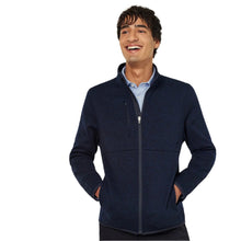 Load image into Gallery viewer, NNT Men's Textured Fleece Zip Front Jacket - Navy
