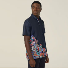 Load image into Gallery viewer, NNT Men's Water Dreaming Polo - Navy Print Sublimated
