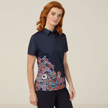 Load image into Gallery viewer, NNT Women's Water Dreaming Polo - Navy Print Sublimated
