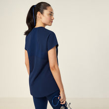 Load image into Gallery viewer, NNT Women's Crew Neck Scrub Top - Navy
