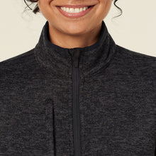 Load image into Gallery viewer, NNT Women's Textured Fleece Zip Front Vest - Charcoal
