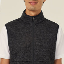 Load image into Gallery viewer, NNT Men's Textured Fleece Zip Front Vest - Charcoal
