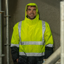 Load image into Gallery viewer, Rainbird Men's 4-in-1 Utility Jacket &amp; Vest - Yellow/Navy
