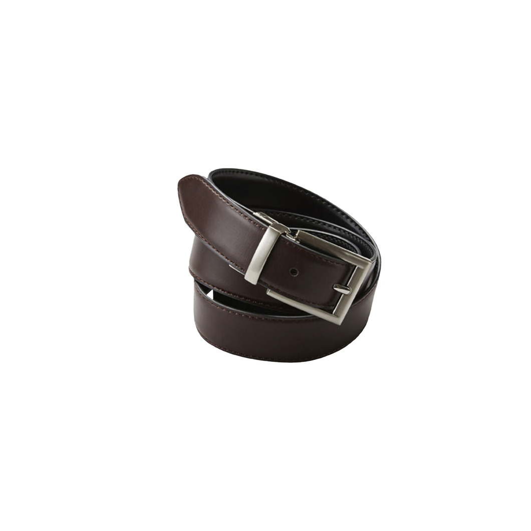 NNT Men's Leather Reversible Belt - Black Brown - Belts