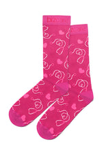 Load image into Gallery viewer, Biz Care Unisex Pink Ribbon Socks - Pink - 
