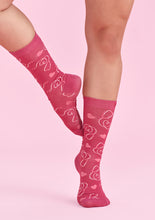 Load image into Gallery viewer, Biz Care Unisex Pink Ribbon Socks - Pink - 
