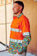 Load image into Gallery viewer, TradeMutt Men's Bonza Day/Night Hi Vis Full Button Workshirt - Orange
