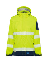 Load image into Gallery viewer, Rainbird Women&#39;s Ellis Hi-Vis Softshell Coat - Yellow/Navy - Jackets
