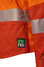 Load image into Gallery viewer, FXD Women&#39;s LSH-2WT Long-Sleeve Taped Shirt - Orange - Shirts
