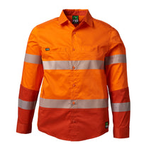 Load image into Gallery viewer, FXD Men&#39;s Lsh-2T Long-Sleeve Taped Shirt - Orange
