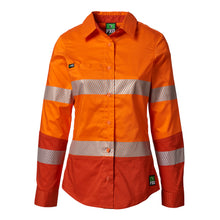Load image into Gallery viewer, FXD Women's LSH-2WT Long-Sleeve Taped Shirt - Orange
