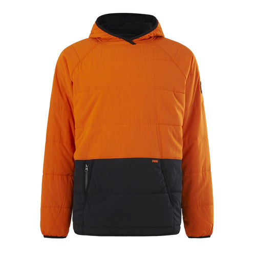 FUZE Men's Spliced Tech Hoodie - Orange/Black - Hoodie