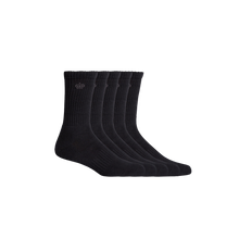 Load image into Gallery viewer, KingGee Men&#39;s Crew Cotton Work Sock - 5 Pack - Black - Socks
