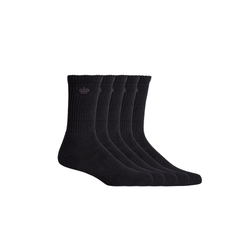 KingGee Men's Crew Cotton Work Sock - 5 Pack - Black - Socks