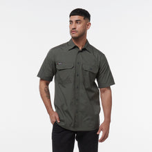 Load image into Gallery viewer, KingGee Men&#39;s Workcool Vented Short Sleeve Shirt - Green - Shirts
