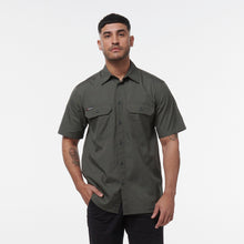 Load image into Gallery viewer, KingGee Men&#39;s Workcool Vented Short Sleeve Shirt - Green - Shirts
