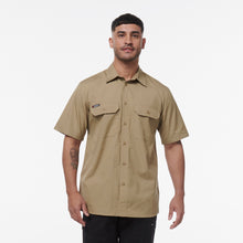 Load image into Gallery viewer, KingGee Men&#39;s Workcool Vented Short Sleeve Shirt - Khaki - Shirts
