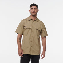 Load image into Gallery viewer, KingGee Men&#39;s Workcool Vented Short Sleeve Shirt - Khaki - Shirts
