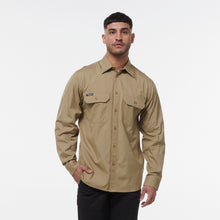 Load image into Gallery viewer, KingGee Men&#39;s Workcool Vented Long Sleeve Shirt - Khaki - Shirts
