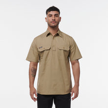 Load image into Gallery viewer, KingGee Men&#39;s Workcool Vented Close Front Short Sleeve Shirt - Khaki - Shirts
