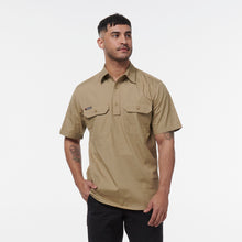 Load image into Gallery viewer, KingGee Men&#39;s Workcool Vented Close Front Short Sleeve Shirt - Khaki - Shirts
