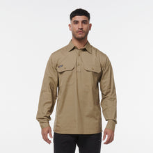 Load image into Gallery viewer, KingGee Men&#39;s Workcool Vetented Close Front Long Sleeve Shirt - Khaki - Shirts
