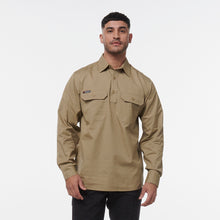 Load image into Gallery viewer, KingGee Men&#39;s Workcool Vetented Close Front Long Sleeve Shirt - Khaki - Shirts
