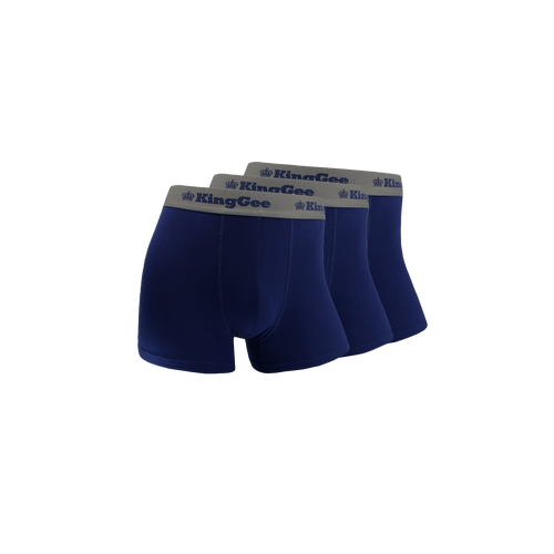 KingGee Men's Bamboo Work Trunk - 3 Pack - Navy - Underwear