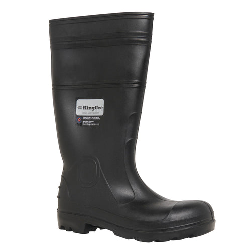 KingGee Men's Hydroguard Gumboot - Black - Safety