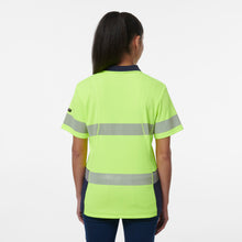 Load image into Gallery viewer, KingGee Women&#39;s Workcool Hyperfreeze Reflective Spliced Short Sleve Polo - Yellow/Navy - Polos
