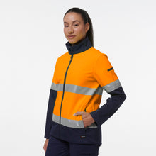 Load image into Gallery viewer, KingGee Women&#39;s Reflective Softshell Jacket - Orange/Navy - Jackets
