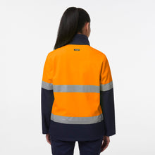 Load image into Gallery viewer, KingGee Women&#39;s Reflective Softshell Jacket - Orange/Navy - Jackets
