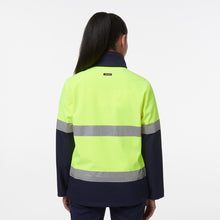 Load image into Gallery viewer, KingGee Women&#39;s Reflective Softshell Jacket - Yellow/Navy - Jackets
