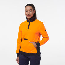 Load image into Gallery viewer, KingGee Women&#39;s 1/4 Zip Fleece - Orange/Navy - Hoodies/Jumpers
