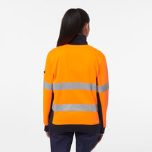 Load image into Gallery viewer, KingGee Women&#39;s Reflective 1/4 Zip Fleece - Orange/Navy - Hoodies/Jumpers
