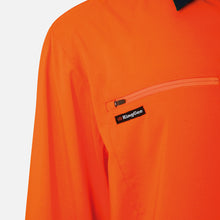 Load image into Gallery viewer, KingGee Men's Drycool Spliced Shirt L/S - Light Weight - Orange/Navy
