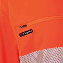 Load image into Gallery viewer, KingGee Men's Drycool Spliced Shirt Taped L/S - Light Weight - Orange/Navy
