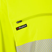 Load image into Gallery viewer, KingGee Men's Drycool Spliced Shirt Taped L/S - Light Weight - Yellow/Navy
