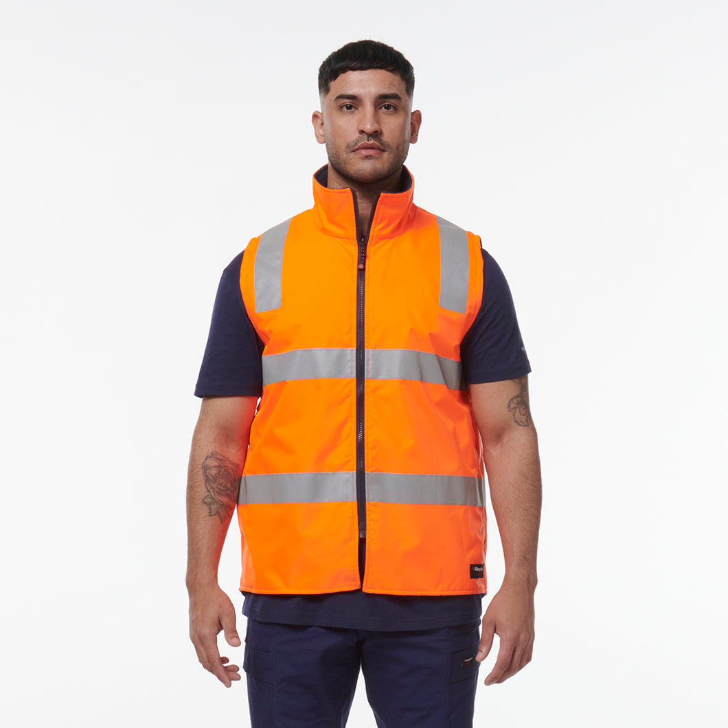 KingGee Men's Reflective Insulated Vest - Orange/Navy - Vests