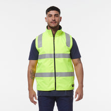 Load image into Gallery viewer, KingGee Men&#39;s Reflective Insulated Vest - Yellow/Navy - Vests
