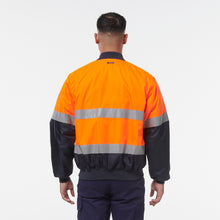 Load image into Gallery viewer, KingGee Men's Reflective Bomber Jacket - Orange/Navy - Jackets
