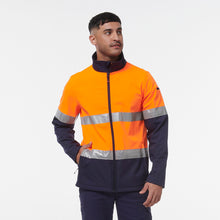 Load image into Gallery viewer, KingGee Men&#39;s Reflective Softshell Jacket - Orange/Navy - Jackets
