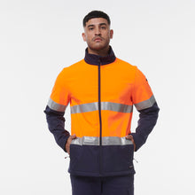 Load image into Gallery viewer, KingGee Men&#39;s Reflective Softshell Jacket - Orange/Navy - Jackets
