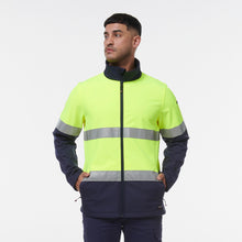 Load image into Gallery viewer, KingGee Men&#39;s Ref Softshell Jacket - Yellow/Navy - Jackets
