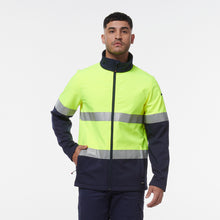 Load image into Gallery viewer, KingGee Men&#39;s Ref Softshell Jacket - Yellow/Navy - Jackets
