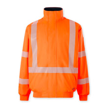 Load image into Gallery viewer, KingGee Men's Originals Nsw Rail Hi Vis Taped Bomber Jacket - Orange
