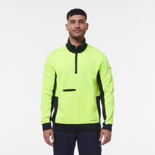 Load image into Gallery viewer, KingGee Men&#39;s Hi Vis 1/4 Zip Fleece - Yellow/Navy - Hoodies/Jumpers
