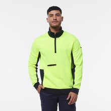 Load image into Gallery viewer, KingGee Men&#39;s Hi Vis 1/4 Zip Fleece - Yellow/Navy - Hoodies/Jumpers
