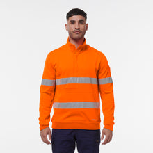 Load image into Gallery viewer, KingGee Men&#39;s Reflective 1/4 Zip Fleece - Orange - Hoodies/Jumpers
