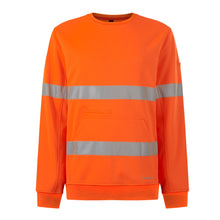 Load image into Gallery viewer, KingGee Men&#39;s Reflective Crew Neck Fleece - Orange - Hoodies/Jumpers
